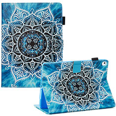 Leather Case Stands Fashionable Pattern Flip Cover Holder Y03B for Apple iPad 10.2 (2020) Sky Blue