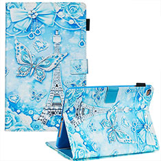 Leather Case Stands Fashionable Pattern Flip Cover Holder Y03B for Apple iPad Air Mint Blue