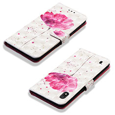 Leather Case Stands Fashionable Pattern Flip Cover Holder Y03B for Samsung Galaxy A10 Pink