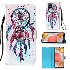 Leather Case Stands Fashionable Pattern Flip Cover Holder Y03B for Samsung Galaxy A42 5G Mixed