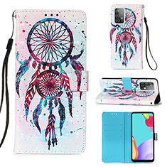 Leather Case Stands Fashionable Pattern Flip Cover Holder Y03B for Samsung Galaxy A52 5G Mixed