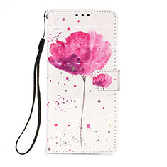 Leather Case Stands Fashionable Pattern Flip Cover Holder Y03B for Samsung Galaxy M02 Pink