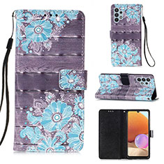Leather Case Stands Fashionable Pattern Flip Cover Holder Y03B for Samsung Galaxy M32 5G Mixed