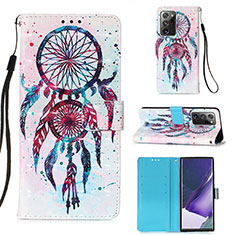 Leather Case Stands Fashionable Pattern Flip Cover Holder Y03B for Samsung Galaxy Note 20 Ultra 5G Mixed