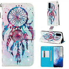 Leather Case Stands Fashionable Pattern Flip Cover Holder Y03B for Samsung Galaxy S20 5G Mixed