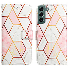 Leather Case Stands Fashionable Pattern Flip Cover Holder Y03B for Samsung Galaxy S21 5G Mixed