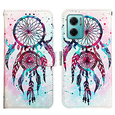 Leather Case Stands Fashionable Pattern Flip Cover Holder Y03B for Xiaomi Redmi 10 Prime Plus 5G Colorful