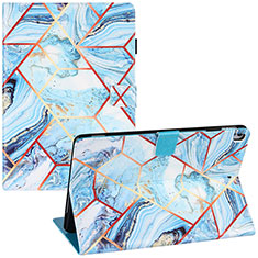 Leather Case Stands Fashionable Pattern Flip Cover Holder Y04B for Apple iPad 10.2 (2020) Mint Blue