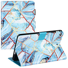 Leather Case Stands Fashionable Pattern Flip Cover Holder Y04B for Apple iPad Mini 4 Mint Blue