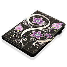 Leather Case Stands Fashionable Pattern Flip Cover Holder Y06B for Apple iPad Mini 4 Black