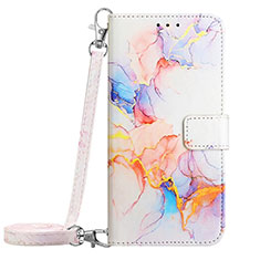 Leather Case Stands Fashionable Pattern Flip Cover Holder YB1 for Sony Xperia 1 V Blue