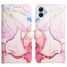 Leather Case Stands Fashionable Pattern Flip Cover Holder YB4 for Samsung Galaxy M04 Pink