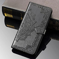 Leather Case Stands Fashionable Pattern Flip Cover L02 Holder for Xiaomi Mi 11 5G Black