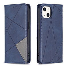 Leather Case Stands Fashionable Pattern Flip Cover L04 Holder for Apple iPhone 13 Blue