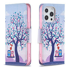 Leather Case Stands Fashionable Pattern Flip Cover L07 Holder for Apple iPhone 15 Pro Mixed