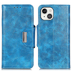 Leather Case Stands Flip Cover A01 Holder for Apple iPhone 13 Mini Blue