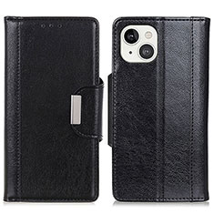 Leather Case Stands Flip Cover A03 Holder for Apple iPhone 13 Black