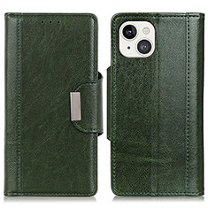 Leather Case Stands Flip Cover A03 Holder for Apple iPhone 13 Green