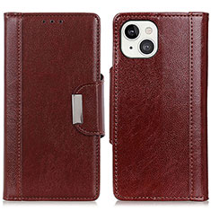 Leather Case Stands Flip Cover A03 Holder for Apple iPhone 13 Red