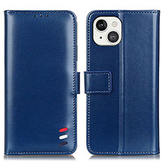 Leather Case Stands Flip Cover A04 Holder for Apple iPhone 13 Blue