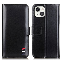Leather Case Stands Flip Cover A04 Holder for Apple iPhone 13 Mini Black