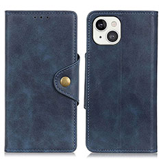 Leather Case Stands Flip Cover A05 Holder for Apple iPhone 13 Blue