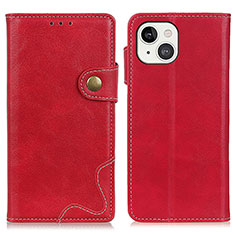 Leather Case Stands Flip Cover A06 Holder for Apple iPhone 13 Red