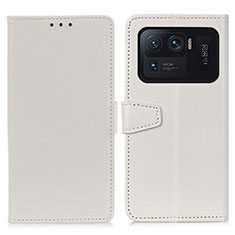 Leather Case Stands Flip Cover A06D Holder for Xiaomi Mi 11 Ultra 5G White