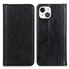 Leather Case Stands Flip Cover A08 Holder for Apple iPhone 13 Black