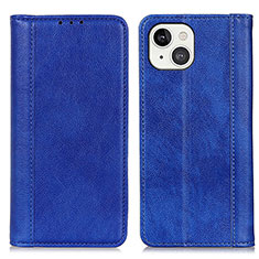 Leather Case Stands Flip Cover A08 Holder for Apple iPhone 13 Blue