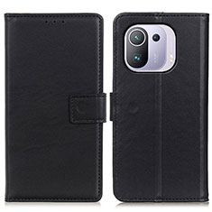 Leather Case Stands Flip Cover A08D Holder for Xiaomi Mi 11 Pro 5G Black