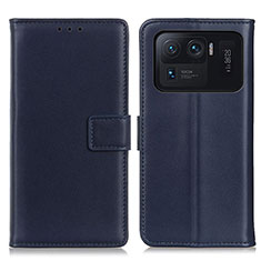Leather Case Stands Flip Cover A08D Holder for Xiaomi Mi 11 Ultra 5G Blue