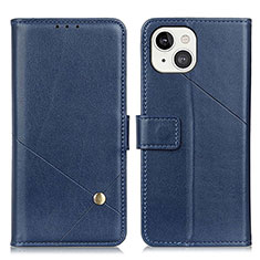 Leather Case Stands Flip Cover A09 Holder for Apple iPhone 13 Blue