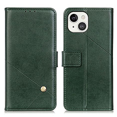 Leather Case Stands Flip Cover A09 Holder for Apple iPhone 13 Green
