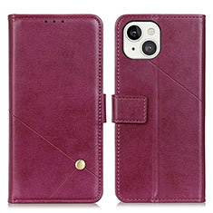 Leather Case Stands Flip Cover A09 Holder for Apple iPhone 13 Mini Purple