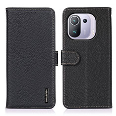 Leather Case Stands Flip Cover B01H Holder for Xiaomi Mi 11 Pro 5G Black