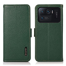 Leather Case Stands Flip Cover B01H Holder for Xiaomi Mi 11 Ultra 5G Green