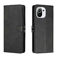 Leather Case Stands Flip Cover C03 Holder for Xiaomi Mi 11 5G Black