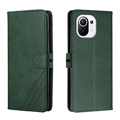 Leather Case Stands Flip Cover C03 Holder for Xiaomi Mi 11 5G Green