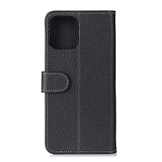 Leather Case Stands Flip Cover C06 Holder for Xiaomi Mi 11 Lite 4G Black