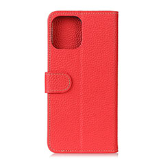 Leather Case Stands Flip Cover C06 Holder for Xiaomi Mi 11 Lite 4G Red