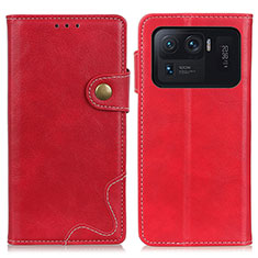 Leather Case Stands Flip Cover D01Y Holder for Xiaomi Mi 11 Ultra 5G Red