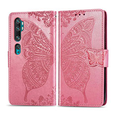 Leather Case Stands Flip Cover D02 Holder for Xiaomi Mi Note 10 Pink