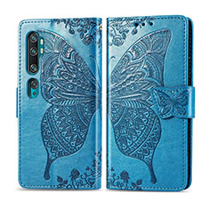 Leather Case Stands Flip Cover D02 Holder for Xiaomi Mi Note 10 Pro Sky Blue
