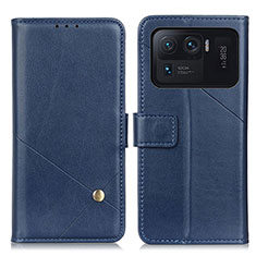 Leather Case Stands Flip Cover D04Y Holder for Xiaomi Mi 11 Ultra 5G Blue
