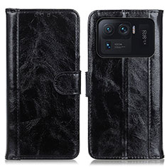 Leather Case Stands Flip Cover D07Y Holder for Xiaomi Mi 11 Ultra 5G Black