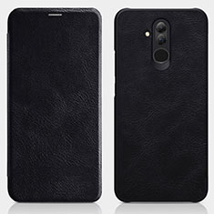 Leather Case Stands Flip Cover F01 for Huawei Mate 20 Lite Black
