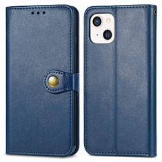 Leather Case Stands Flip Cover F01 Holder for Apple iPhone 13 Blue