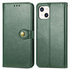 Leather Case Stands Flip Cover F01 Holder for Apple iPhone 13 Mini Green