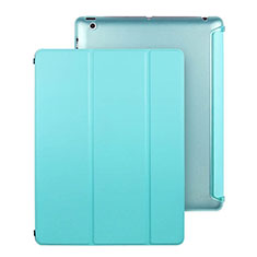 Leather Case Stands Flip Cover for Apple iPad 4 Sky Blue